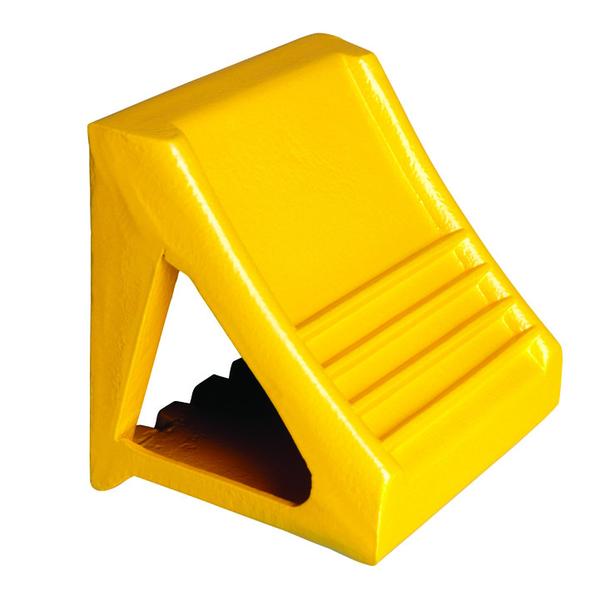 Yellow Cast Iron Chock - Forklift Training Safety Products