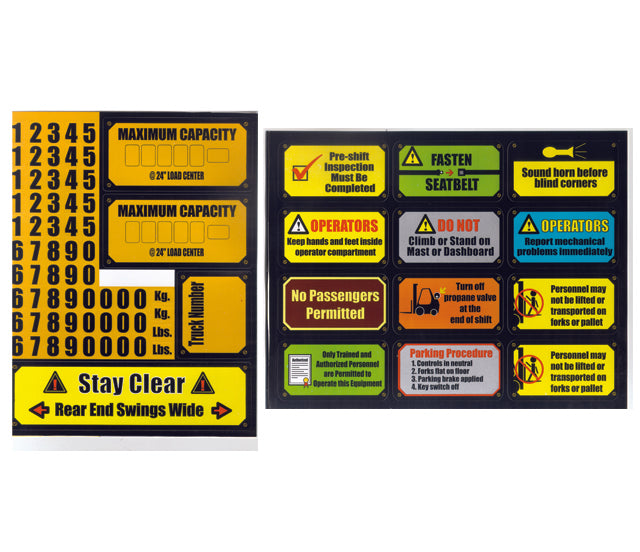 Lift Truck Safety Stickers - Forklift Training Safety Products